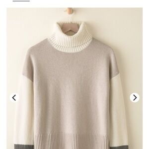 Color Block Turtleneck Sweater